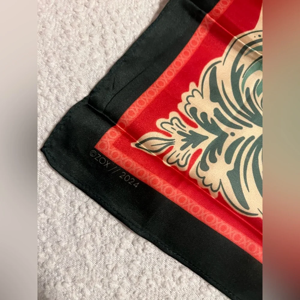 Festive Nutcracker Silk Like  Scarf - Picture 5 of 6